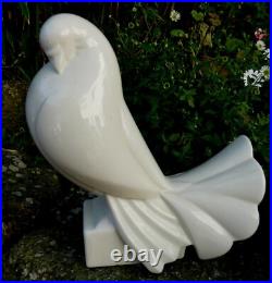 Jacques Adnet Colombe en céramique faience Art Déco parfait état signée ADNET