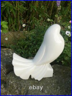Jacques Adnet Colombe en céramique faience Art Déco parfait état signée ADNET