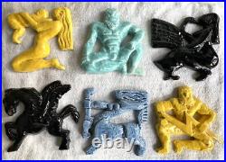 Jean Mayodon (1893-1967) 6 Elements Decoratifs En Ceramique Art Deco Mythologie