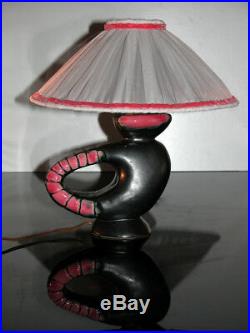 Jolie Lampe 1950 Céramique Oiseau À Identifier