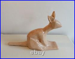 Kangourou céramique craquelée art-déco