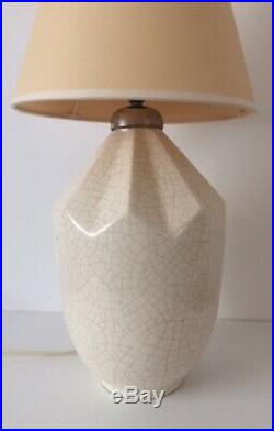 Lampe Art Déco en céramique craquelée 1930