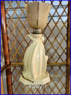 Lampe Céramique Art Déco 1930 Modèle Femme Signé Fontinelle
