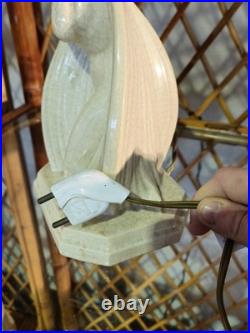 Lampe Céramique Art Déco 1930 Modèle Femme Signé Fontinelle