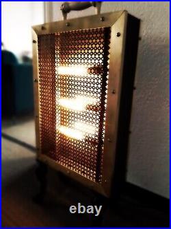 Lampe ancienne art deco radiateur pièce unique en laiton, céramique. Très rare
