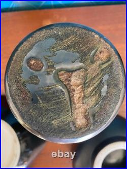 Lot 3 Céramiques Keramos Sèvres Signée Coupe Vide-poche Vase Noir Rouge Art Déco