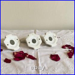Lot de 3 patères murales art déco anciennes porcelaine céramique ACC-7346