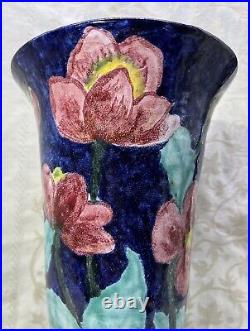 Louis Baude Vase Art Deco Barbotine Majolica Montigny Sur Loing Fontainebleau