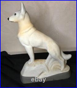 Loup en céramique crispée Sèvres-Vinsare -signée L François années 30 art déco