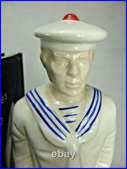 Magnifique Serre-livre Marin 35cm Matelot De Style Art Deco Ceramique Sailor 990