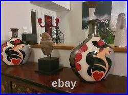 Magnifique paire de vases art déco céramique