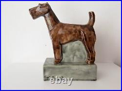 Maurice Osmond Céramique Art Déco 1920 Fox Terrier, Accident Queue