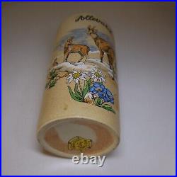 N23.381 céramique grès Allevard France verre récipient art déco poterie chamois