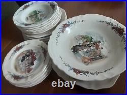 N23.585 Obernai Sarreguemines France assiette céramique faïence art déco table
