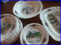 N23.585 Obernai Sarreguemines France assiette céramique faïence art déco table