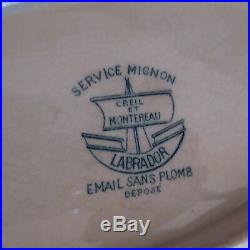 N2753 Céramique faïence Service Mignon CREIL MONTEREAU Labrador art déco France