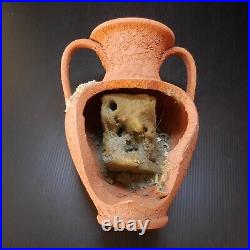N9125 Céramique terre cuite vase amphore vintage art déco antiquité fait main