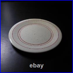 N9562 assiette plate céramique porcelaine art déco table blanc rouge Italie
