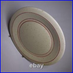 N9562 assiette plate céramique porcelaine art déco table blanc rouge Italie