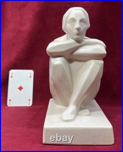 Octave Larrieu Sculpture Statue Objets Craquele Art Deco Tarbes Pyrennees 1930