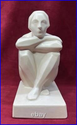 Octave Larrieu Sculpture Statue Objets Craquele Art Deco Tarbes Pyrennees 1930