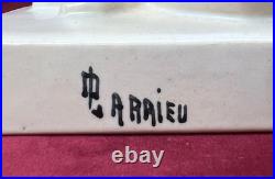 Octave Larrieu Sculpture Statue Objets Craquele Art Deco Tarbes Pyrennees 1930
