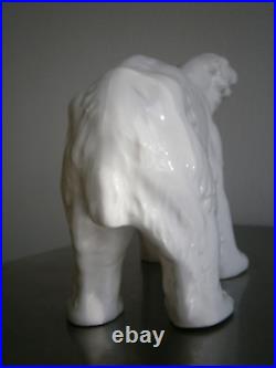 Ours polaire Céramique Art Déco Statue 1930 Animalier St Pompon Ancien