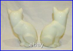 PAIRE DE CHATS ART-DECO ANCIENS ceramique craquelée / 2 art-deco cats statues