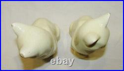 PAIRE DE CHATS ART-DECO ANCIENS ceramique craquelée / 2 art-deco cats statues