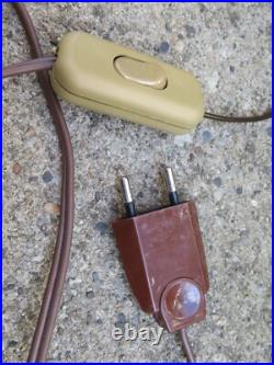 PIED de LAMPE ancien CERAMIQUE japonisante FLEURS de CERISIER ART DECO & BRONZE