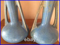 PIERREFONDS HÉRALDIQUE céramique métallisée, paire de vases h 40 cm ART DECO