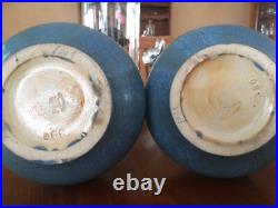 PIERREFONDS HÉRALDIQUE céramique métallisée, paire de vases h 40 cm ART DECO PIERREFONDS HÉRALDIQUE céramique métallisée, paire de vases h 40 cm ART DECO