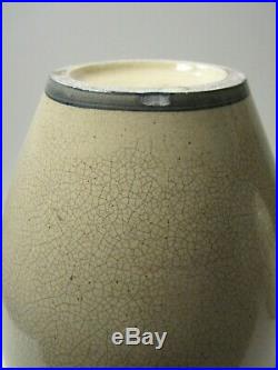 Paire De Grands Vases En Ceramique Art Deco Pinon Heuze/old Ceramic Vase