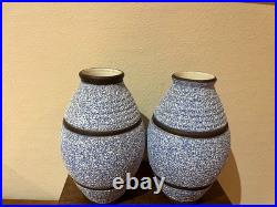 Paire De Vases Art Deco Signes Odyv -numero 565