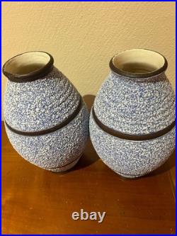 Paire De Vases Art Deco Signes Odyv -numero 565