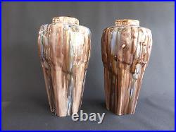 Paire De Vases Art Deco Thulin Belgium Art Potery Vintage Ceramique
