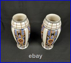 Paire de vase Art Déco Auguste MOUZIN Modèle 207 decor 724