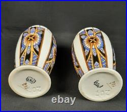 Paire de vase Art Déco Auguste MOUZIN Modèle 207 decor 724