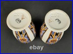 Paire de vase Art Déco Auguste MOUZIN Modèle 207 decor 724