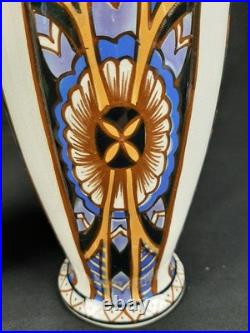 Paire de vase Art Déco Auguste MOUZIN Modèle 207 decor 724