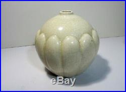 Paire de vase boule St Clément céramique craquelée Art déco
