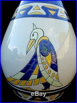 Paire de vase en céramique Art Déco KERALOUVE modèle 509-2
