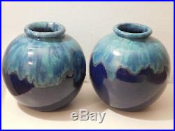Paire de vases boule Art Déco céramique vernissée signée CAB Félix GETE 1930
