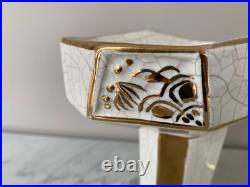 Paire de vide poches, cassolettes, présentoirs, ART DECO, céramique craquelée