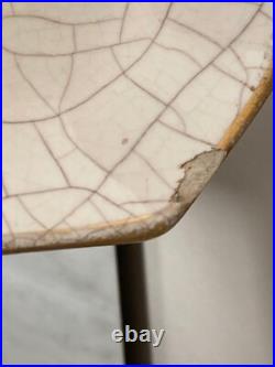 Paire de vide poches, cassolettes, présentoirs, ART DECO, céramique craquelée