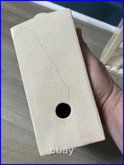 Paire serre livres céramique craquelé Art deco Fontinelle Larrieu Geo Martel