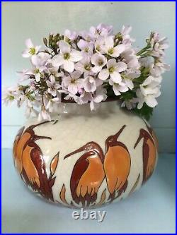 Paire vase art deco En Ceramique Craquelé DLG (catteau Chevalier) La Louvière