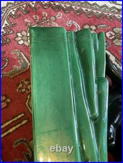 Panthère À L'affût Grande Céramique Émaillée Art Déco 58,5x27,5x12 Signée B État