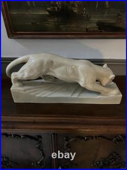 Panthère art déco céramique