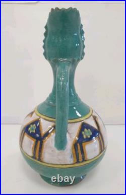 Pichet 21 cm zoomorphe carafe ceramique atelier louis tissier tunisien art deco Pichet 21 cm zoomorphe carafe ceramique atelier louis tissier tunisien art deco